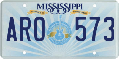 MS license plate ARO573