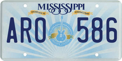 MS license plate ARO586
