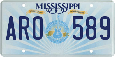 MS license plate ARO589