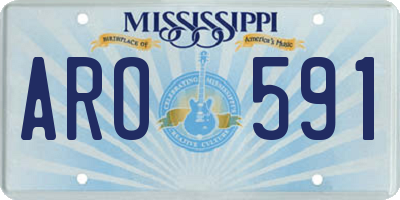 MS license plate ARO591