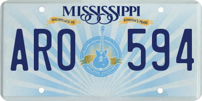MS license plate ARO594