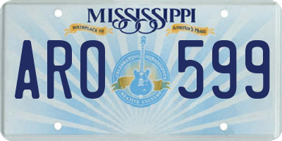 MS license plate ARO599