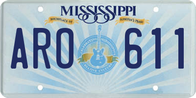MS license plate ARO611
