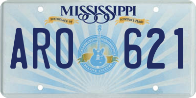 MS license plate ARO621