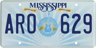 MS license plate ARO629