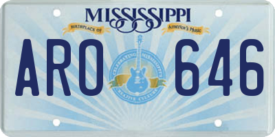 MS license plate ARO646