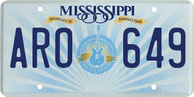 MS license plate ARO649