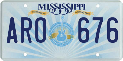 MS license plate ARO676