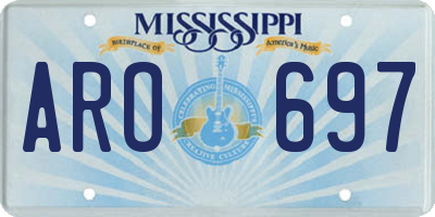 MS license plate ARO697