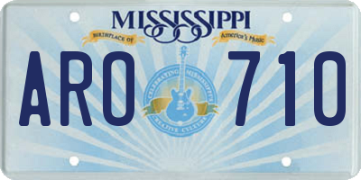 MS license plate ARO710