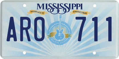 MS license plate ARO711