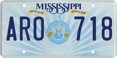 MS license plate ARO718