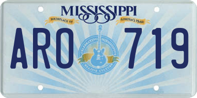 MS license plate ARO719