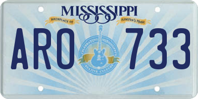 MS license plate ARO733