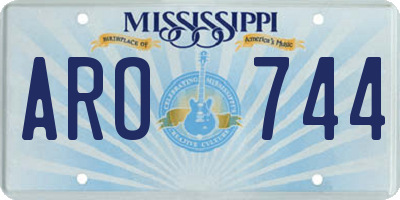 MS license plate ARO744