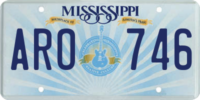 MS license plate ARO746