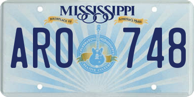 MS license plate ARO748