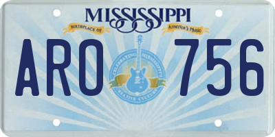 MS license plate ARO756