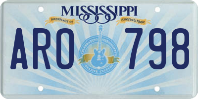 MS license plate ARO798