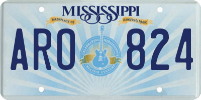 MS license plate ARO824