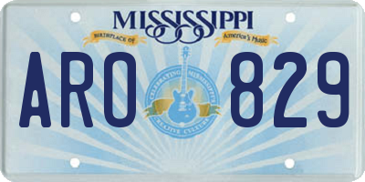 MS license plate ARO829