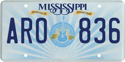 MS license plate ARO836