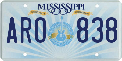 MS license plate ARO838