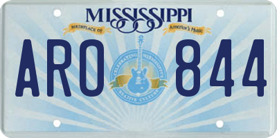 MS license plate ARO844