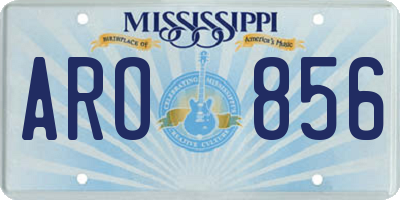 MS license plate ARO856
