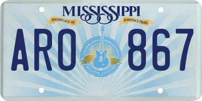 MS license plate ARO867