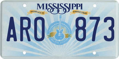 MS license plate ARO873