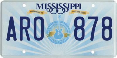 MS license plate ARO878