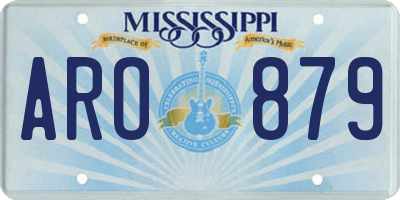 MS license plate ARO879