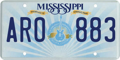 MS license plate ARO883