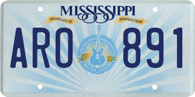 MS license plate ARO891