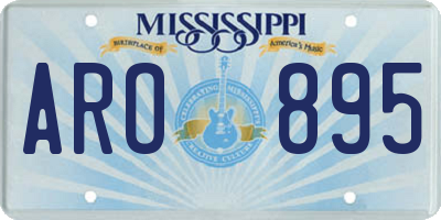 MS license plate ARO895