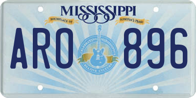 MS license plate ARO896