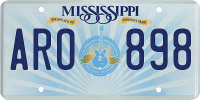 MS license plate ARO898
