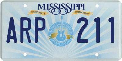 MS license plate ARP211