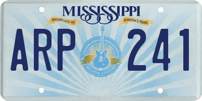 MS license plate ARP241