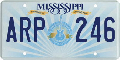MS license plate ARP246