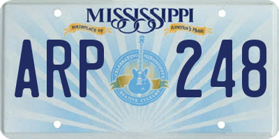 MS license plate ARP248