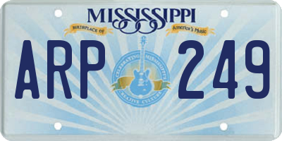 MS license plate ARP249