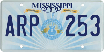 MS license plate ARP253