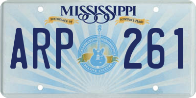 MS license plate ARP261