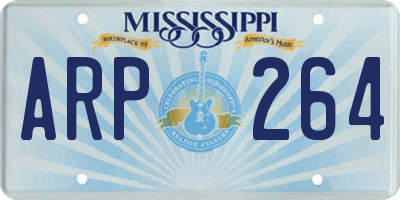 MS license plate ARP264