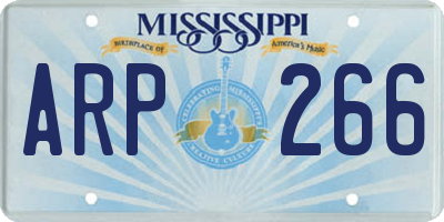MS license plate ARP266