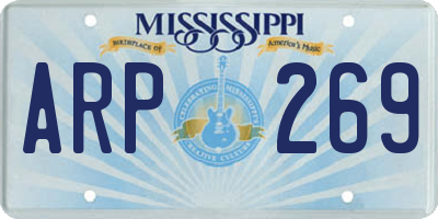 MS license plate ARP269
