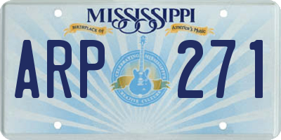 MS license plate ARP271