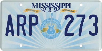 MS license plate ARP273